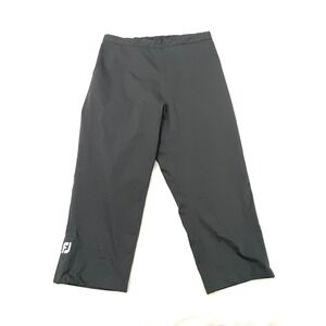 FootJoy Women's Dryjoys Rain Golf Pants XL Black 32x24.5 Waterproof Adjustable